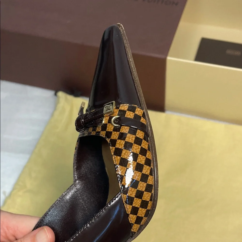 Louis Vuitton Black and Brown Heels